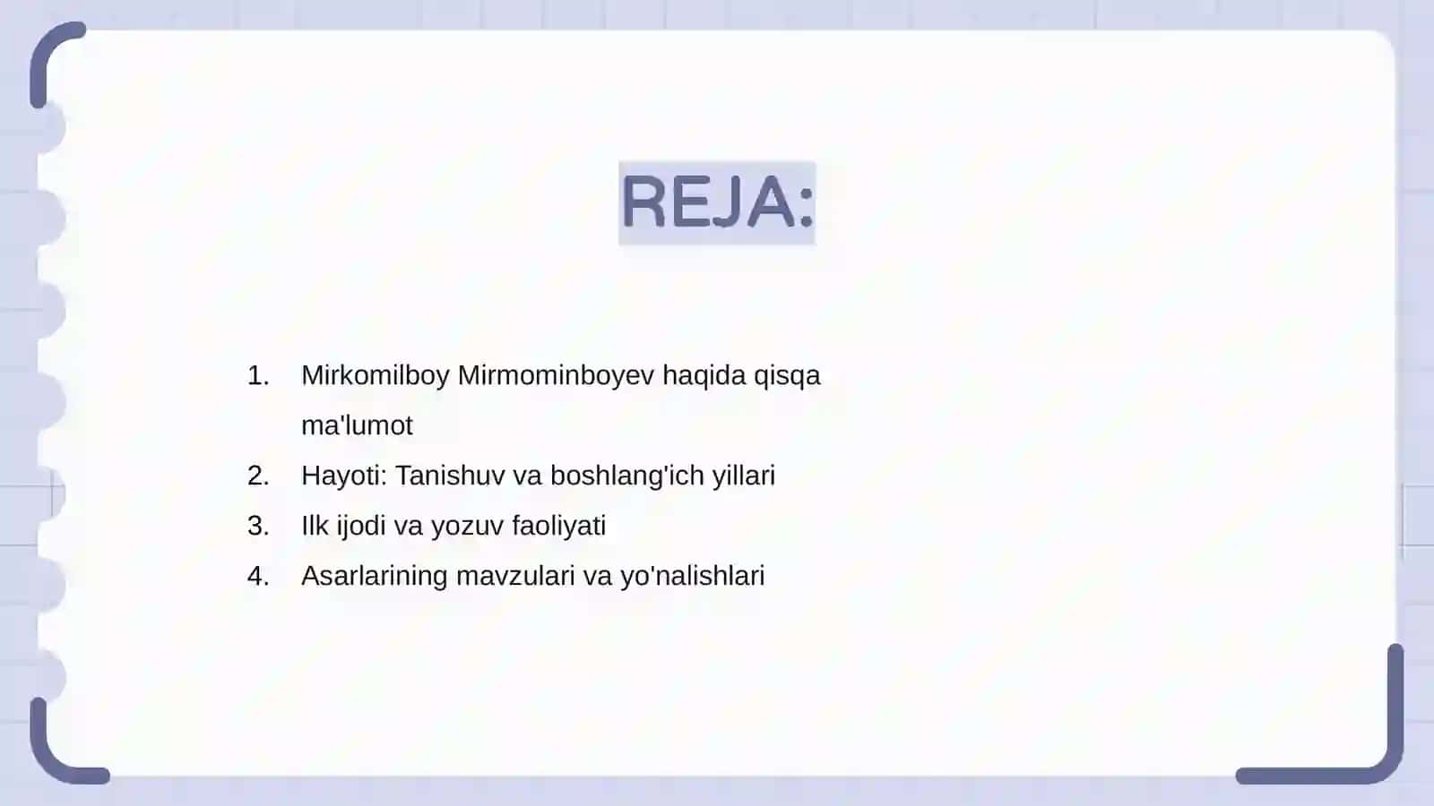 Mirkomilboy Mirmominboyev hayoti va ijodi 2