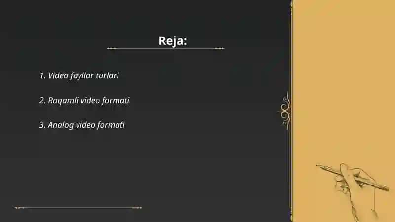 Video fayllar turlari 2
