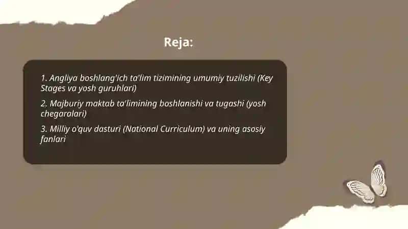 Angliya boshlang'ich ta'lim tizimi 2