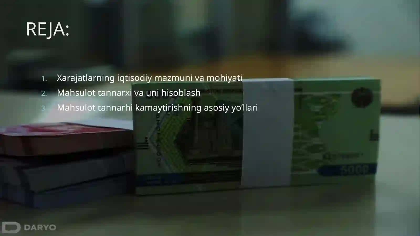 Ishlab chiqarish xarajatlari tushunchasi va uning tarkibi 2