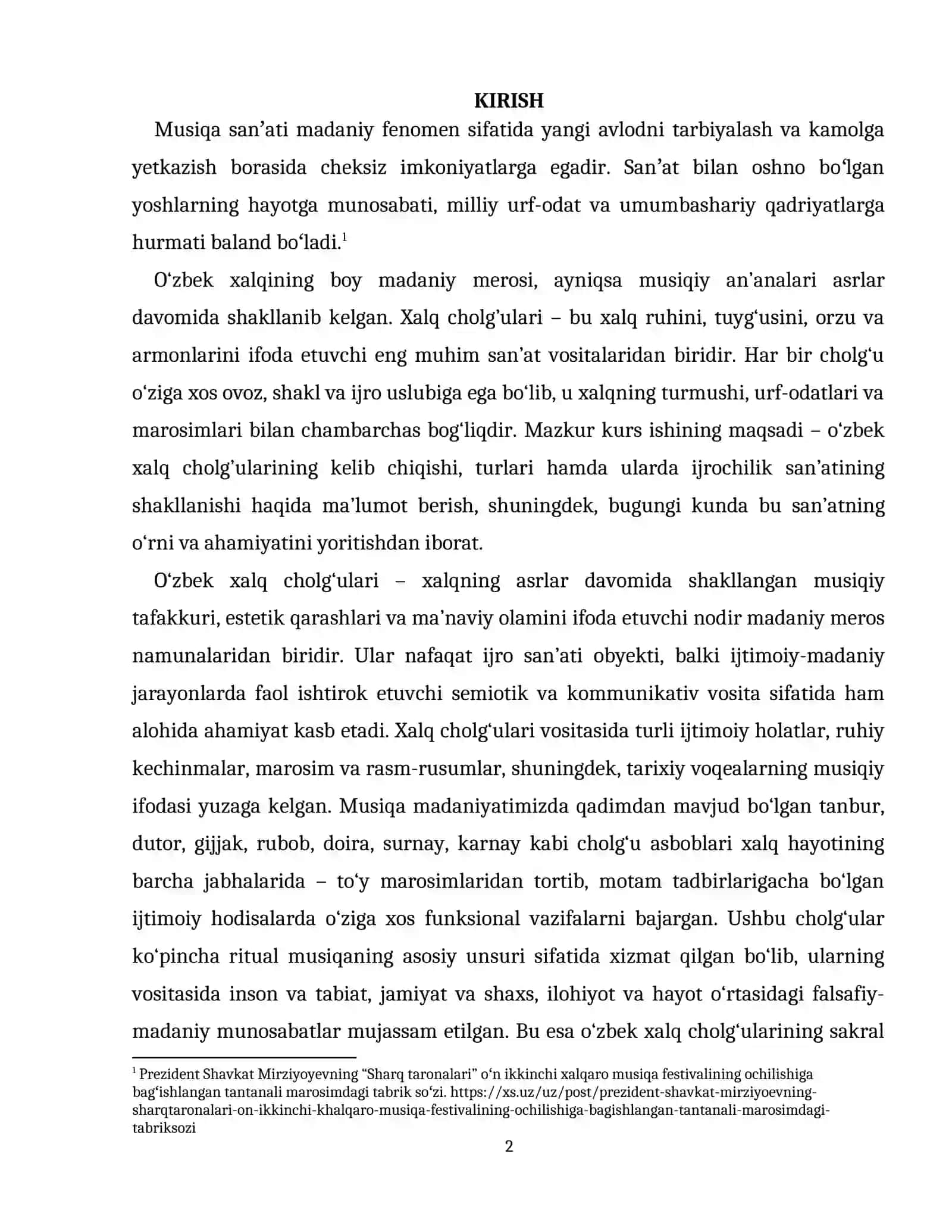 Xalq cholg’ularida ijrochilik haqida ma‘lumotlar 2