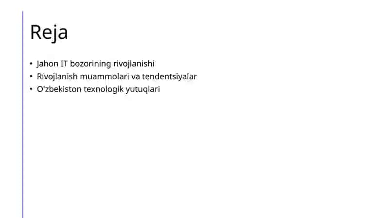 Jahon IT bozorini rivоjlаnish muаmmоlаri vа tеndеntsiyalаri 2