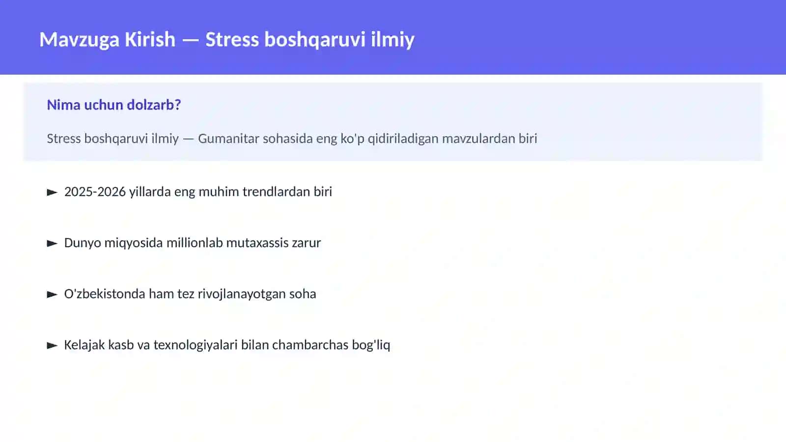 Stress boshqaruvi ilmiy 2