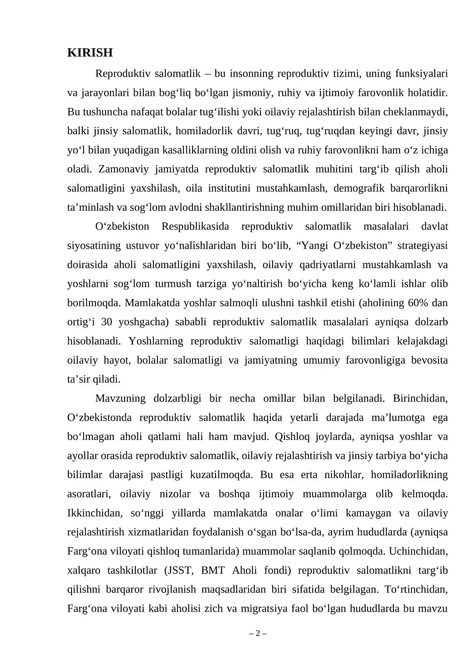 Aholi o‘rtasida reproduktiv salomatlik muhitini targ‘ib qilish 2