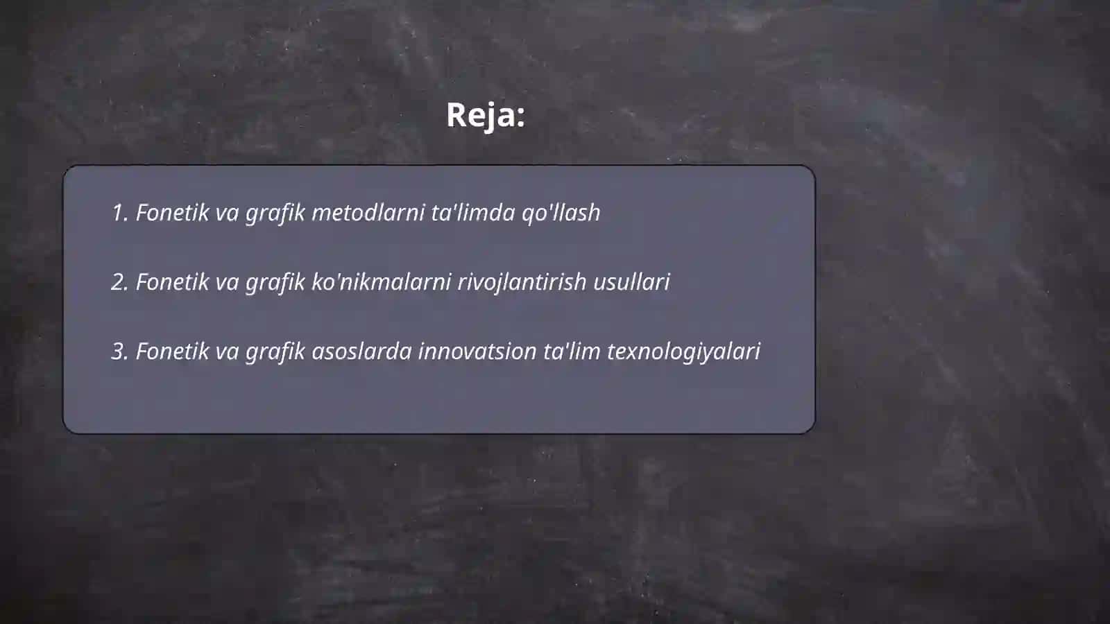 Fonetika va Grafika Asoslari 2
