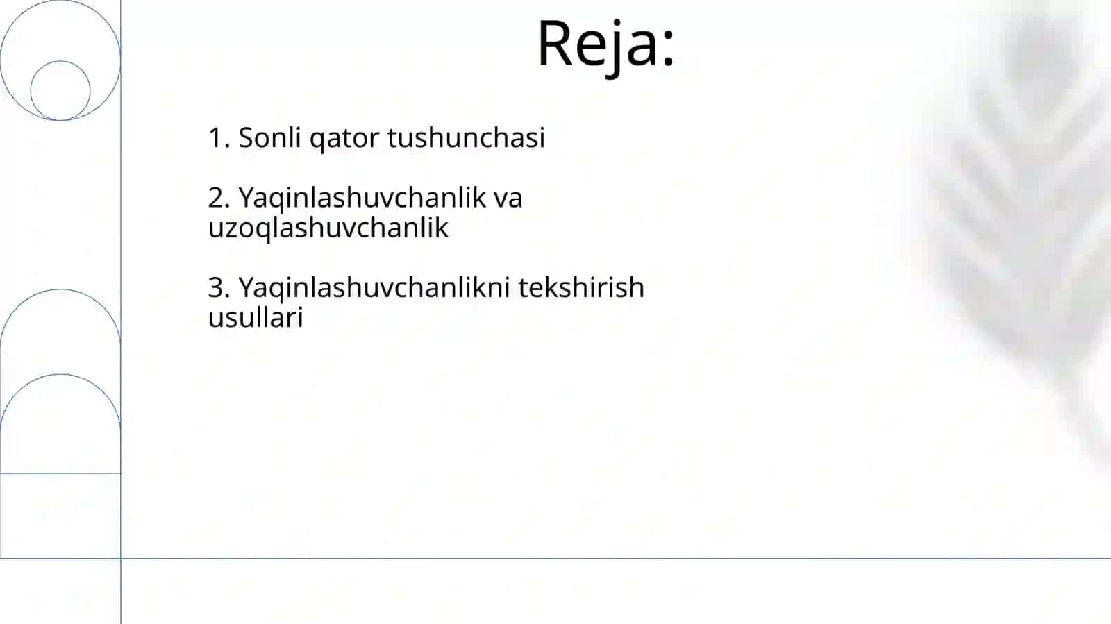 Sonli qatorlar tushunchasi 2