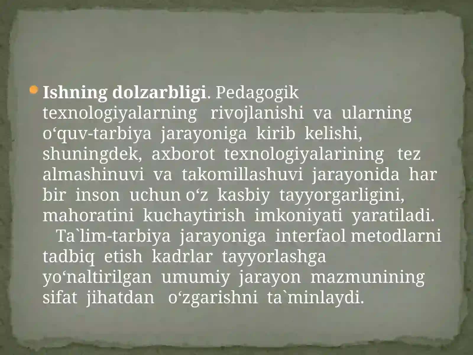 Informatikani o‘qitishning didaktik asoslari 2