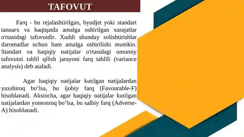 XARAJATLAR TAFOVUTI 2