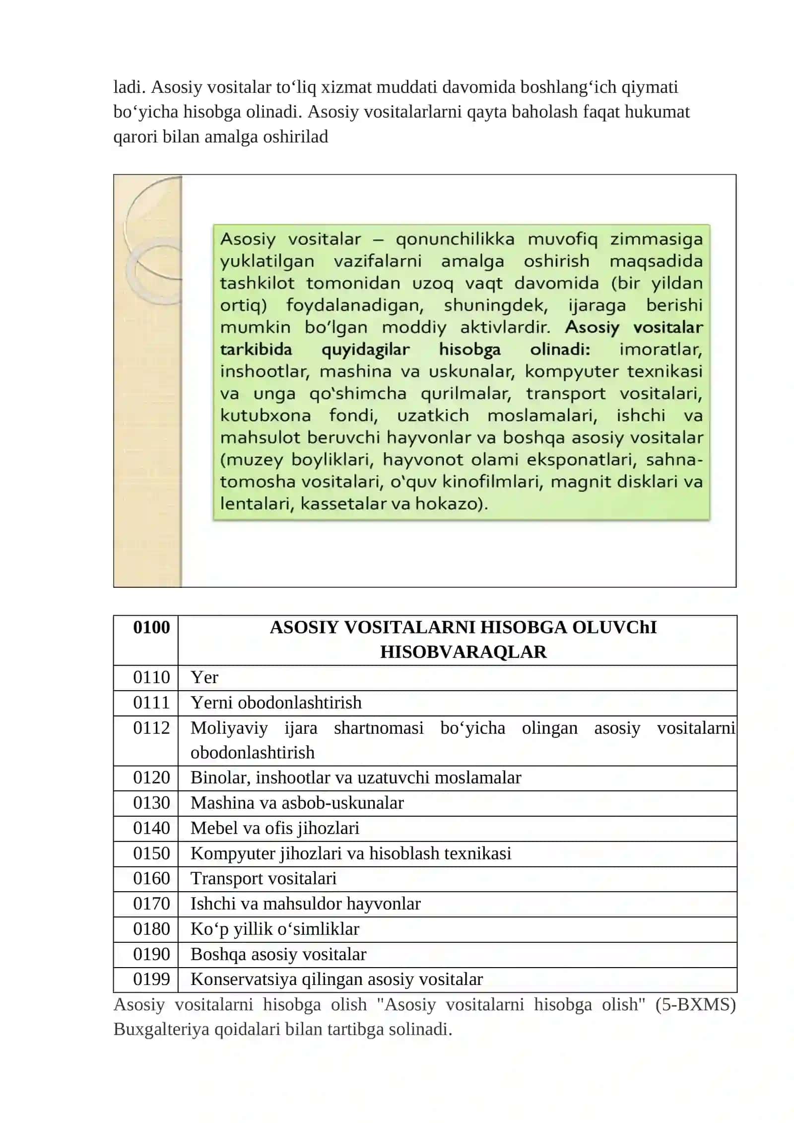 Asosiy vositalar hisobining ahamiyati va vazifalari 2