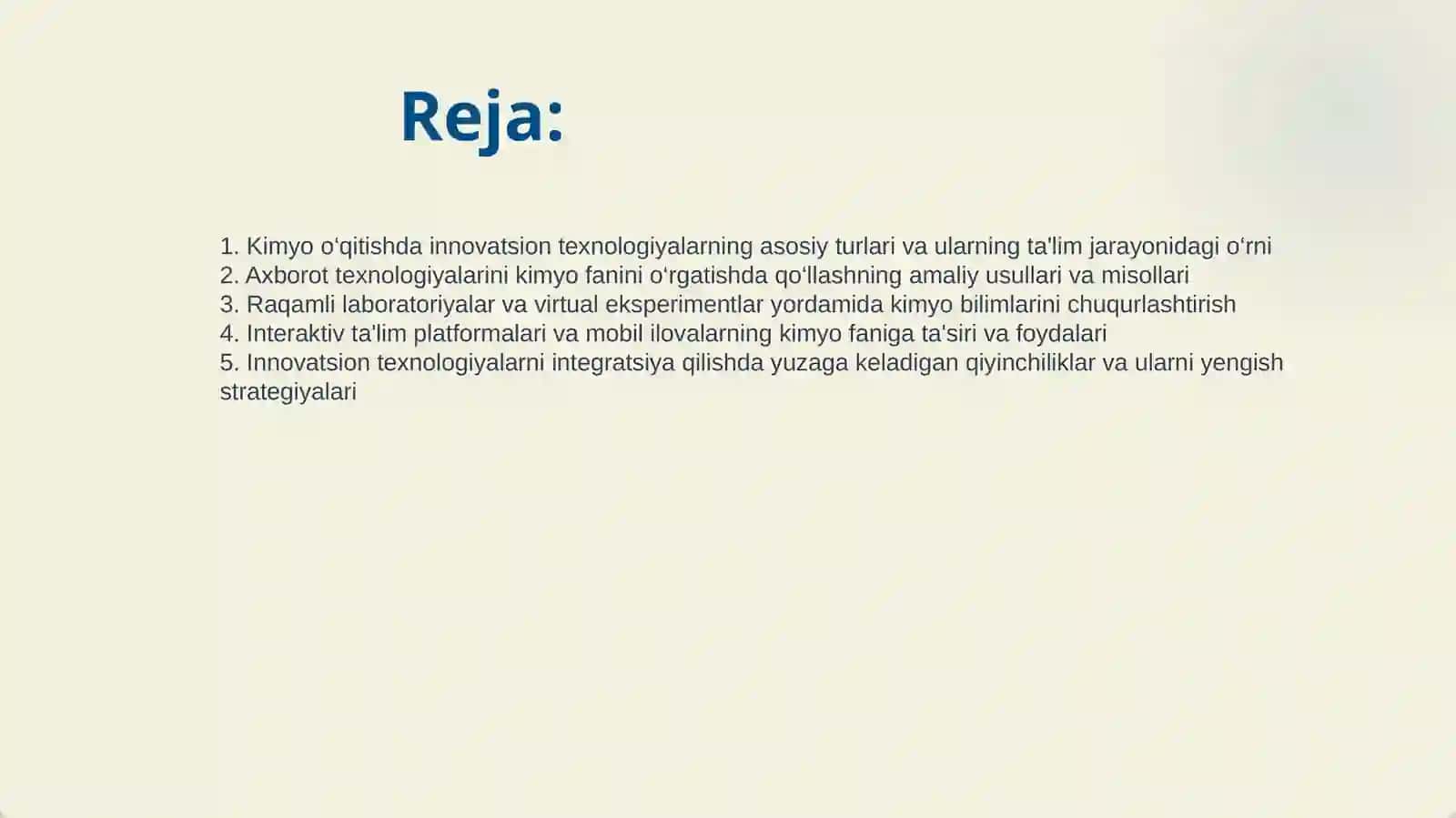 KIMYO O‘QITISHDA INNOVATSION VA AXBOROT TEXNOLOGIYALARINI QO‘LLASH 2