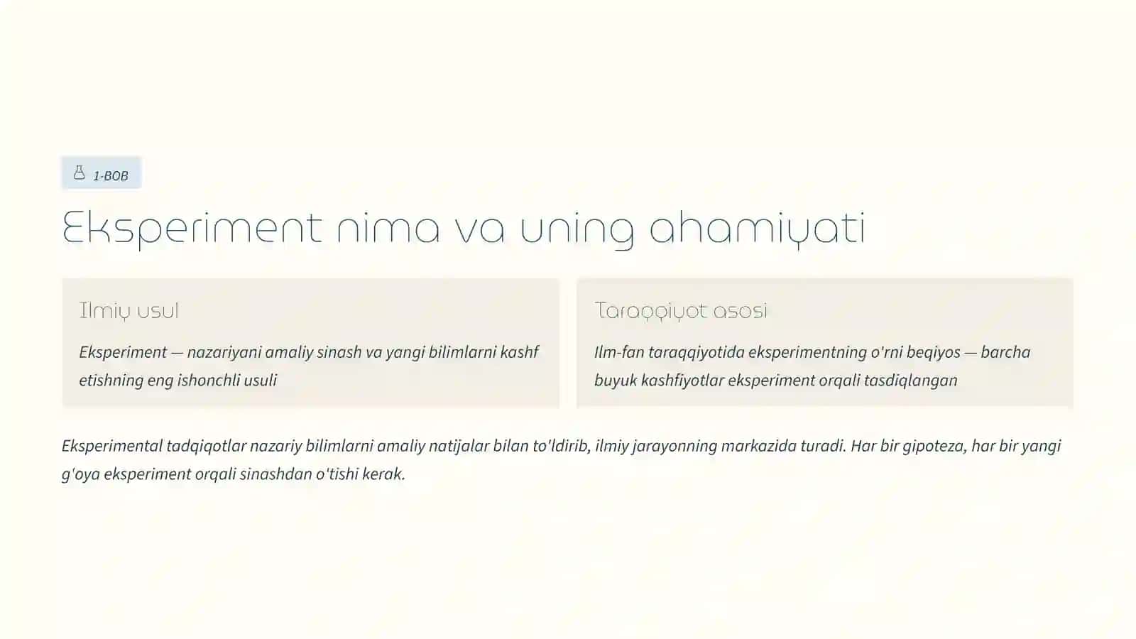 Eksperimental Tadqiqotlar: Ilmiy Kashfiyotlarning Asosi 2
