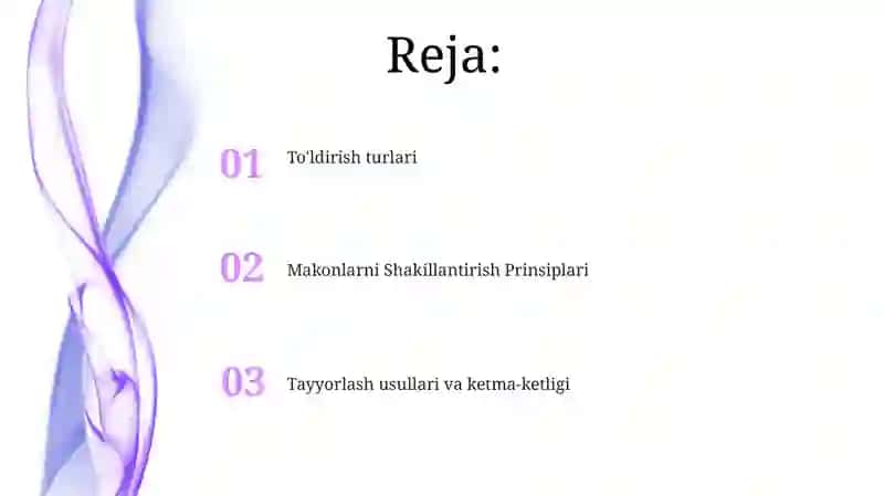 To'ldirish Tayyorlash Ketma-ketligi 2
