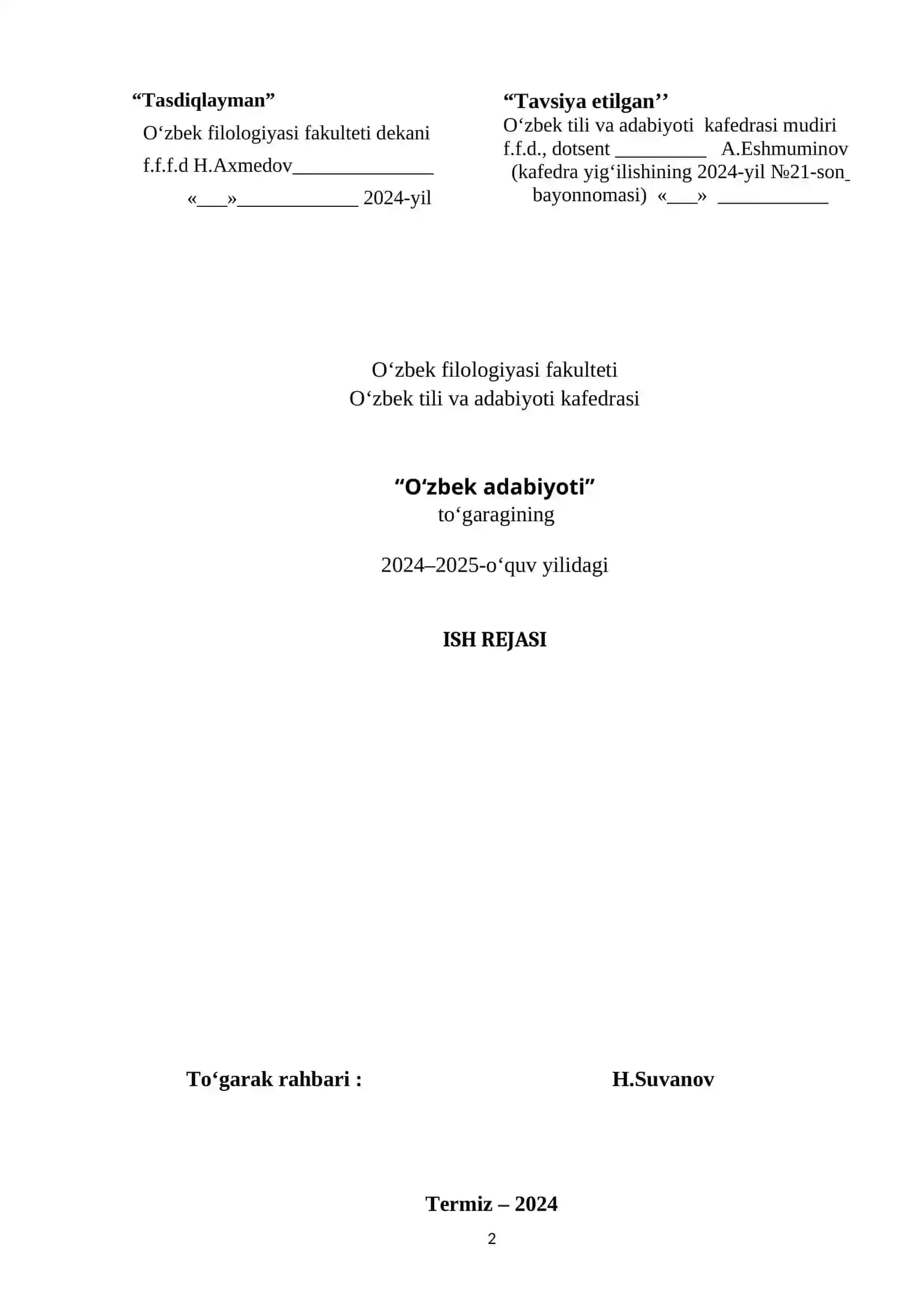 O‘ZBEK ADABIYOTI toʻgaragi NIZOMI 2