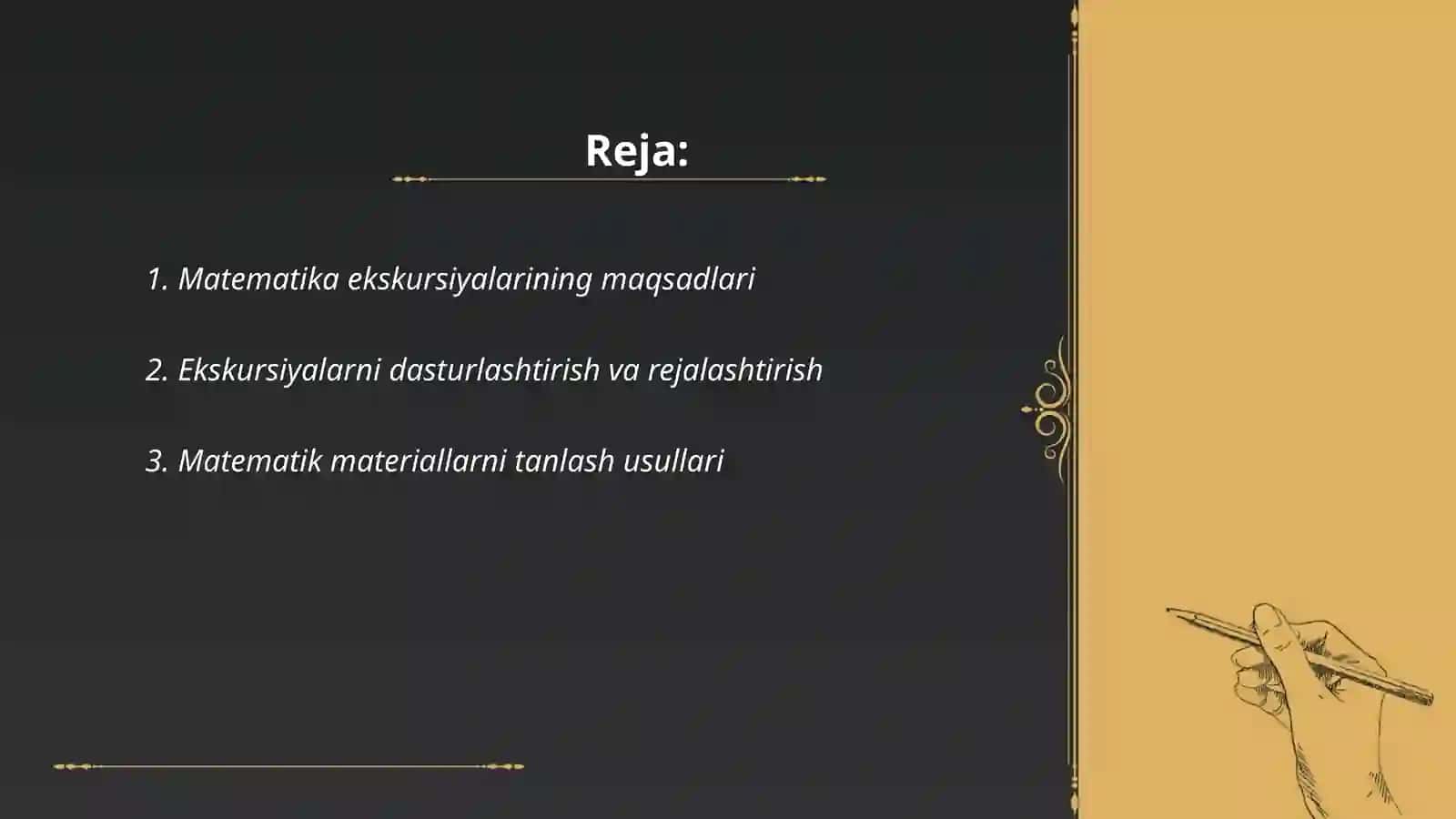 Matematikadan ekskursiyalarni tashkil etish va o‘tkazish metodikasi 2