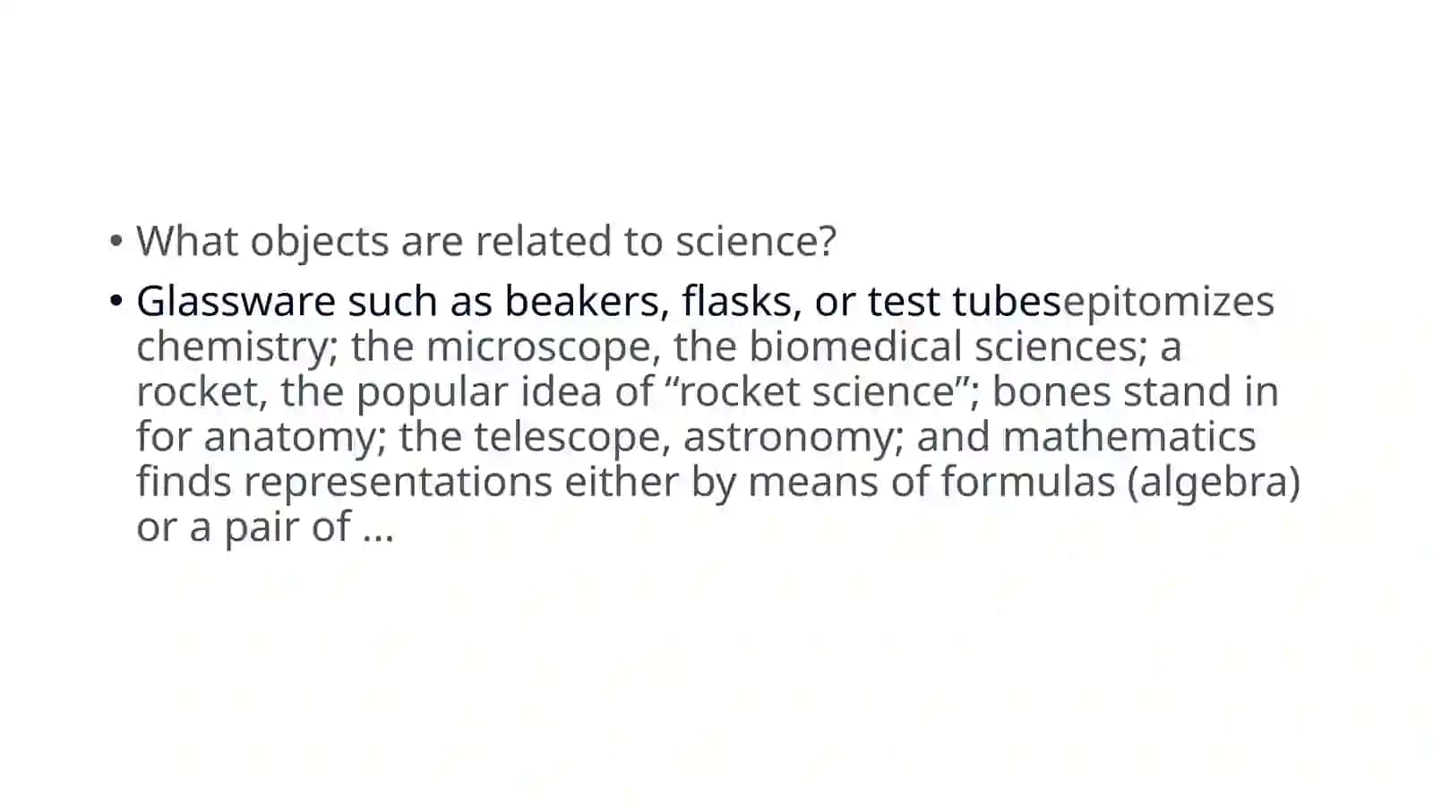 The object and tasks of science 2
