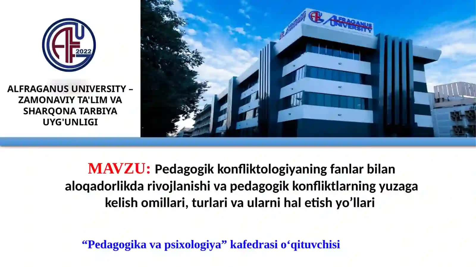 Pеdagogik konfliktologiyaning fanlar bilan aloqadorlikda rivojlanishi va pedagogik konfliktlarning yuzaga kelish omillari, turlari va ularni hal еtish yo’llari 2