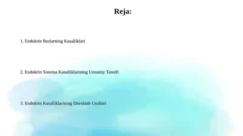 Endokrin tizimi kasalliklari 2