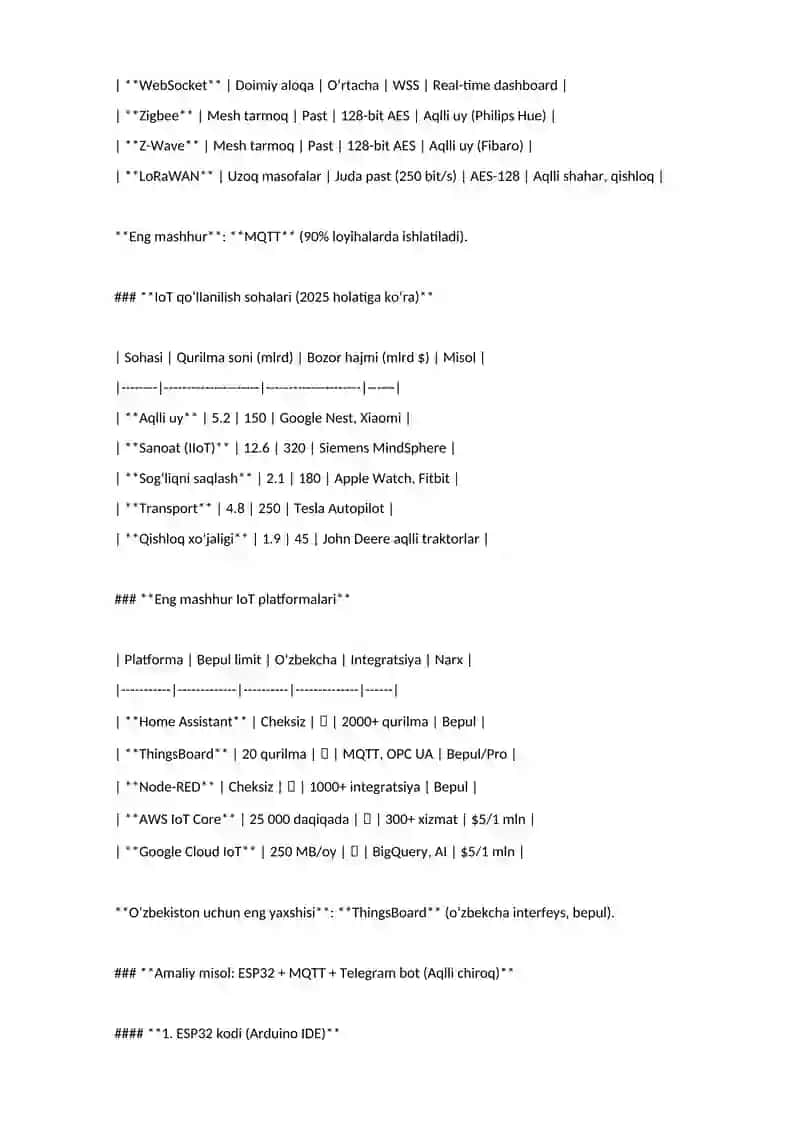 IoT (Internet of Things) texnologiyalari 2