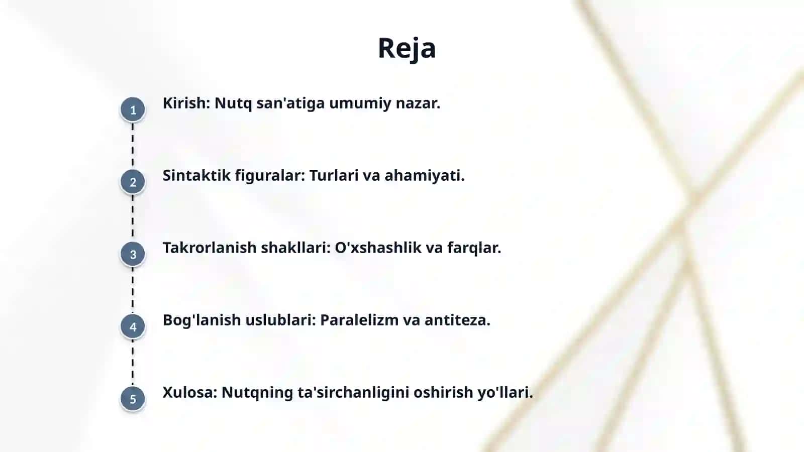Nutqiy san'atlar. Nutqning xoslanishi. Nutq uslublari. 2