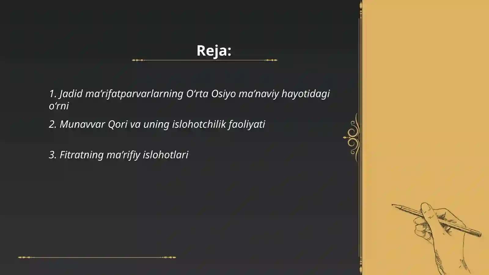 Jadid ma’rifatparvarlarning oʻlka ijtimoiy-ma’naviy hayotida tutgan oʻrni 2