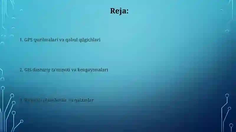 Geografik axborotlarni kiritishning maxsus vositalari 2
