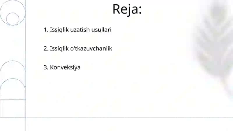 Issiqlik massa almashinuvi 2