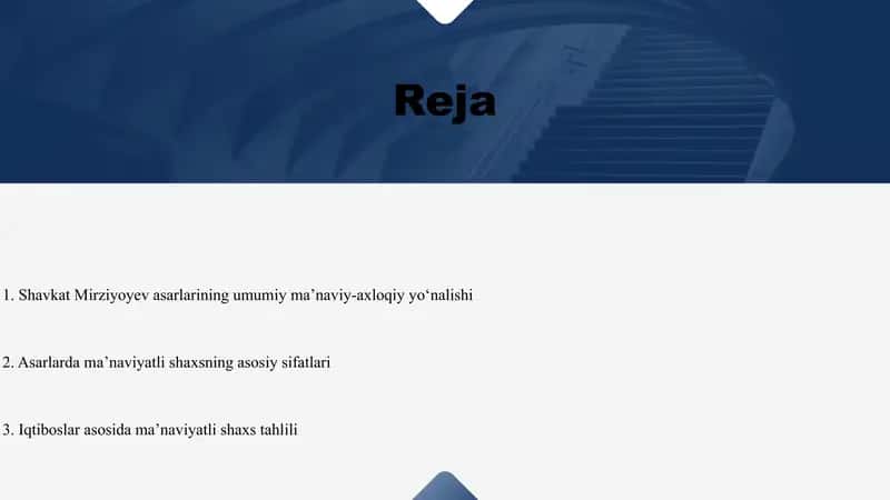 Shavkat Mirziyoyev asarlarida jamiyat rivojining ma'naviy -axloqiy negizlari 2