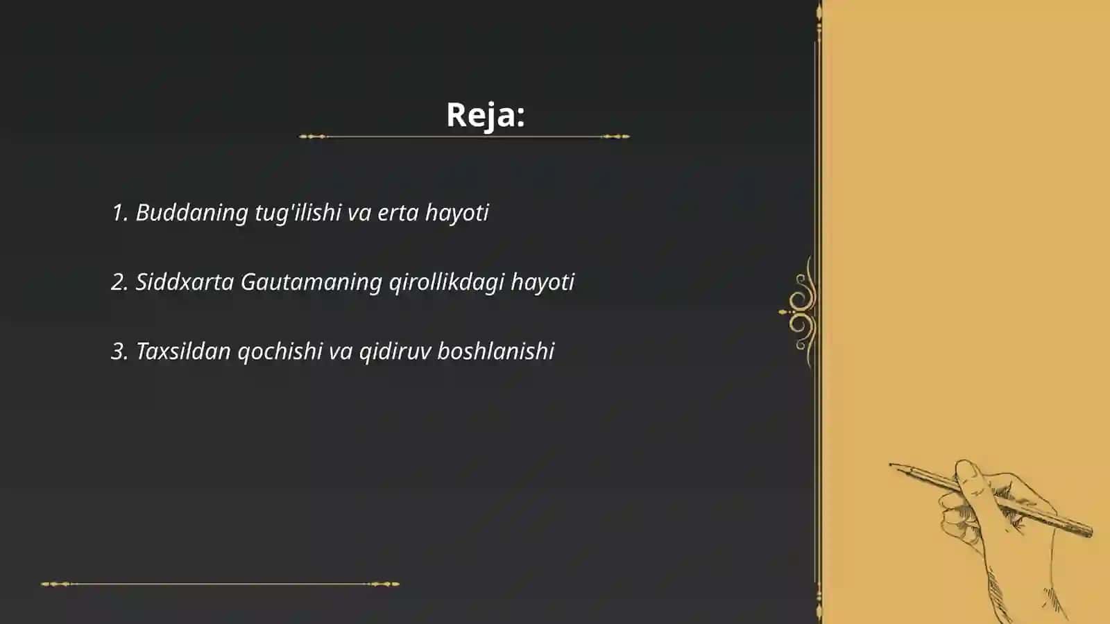 Buddaning hayoti va ta'limoti 2