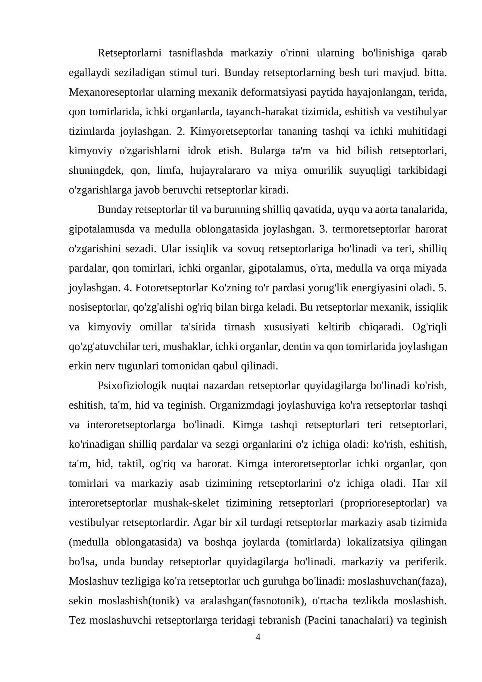 Tashqi signallar sezish retsepsiyasi 2