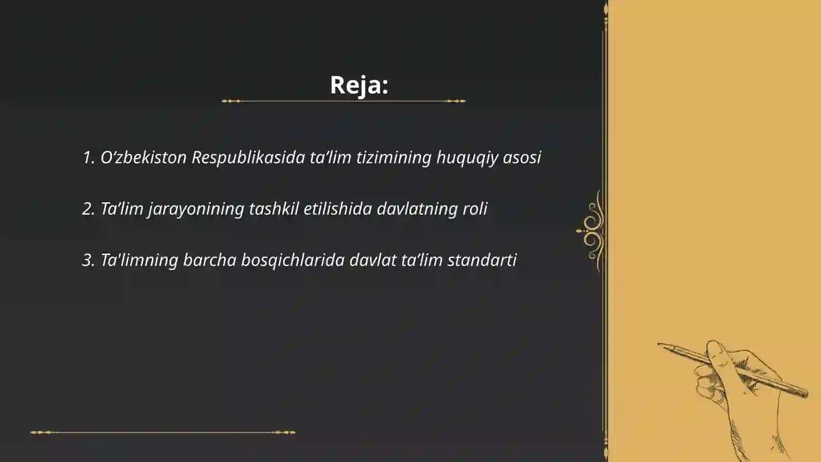 Oʻzbekiston Respublikasi ʼʼTaʼlim toʻgʻrisidagiʼʼ Qonunining mohiyati 2