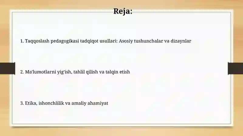 Qiyosiy pedagogika fanining tadqiqot metodlari 2