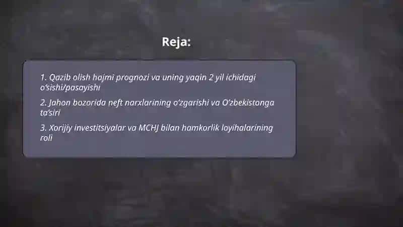Neft sanoati o'sish va pasayish analizi 2