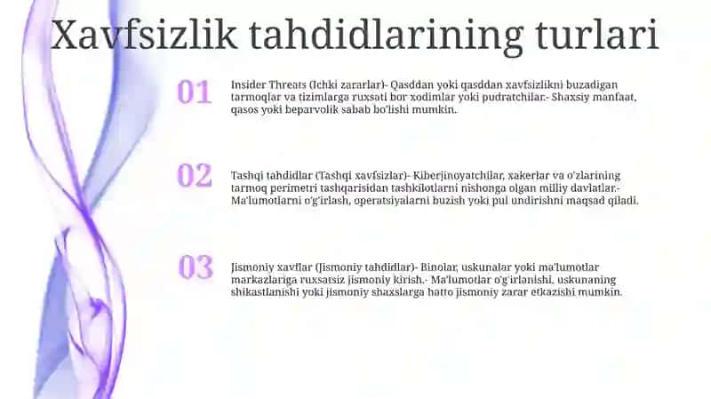 Axborot Xavfsizligiga Tahdidlar 2
