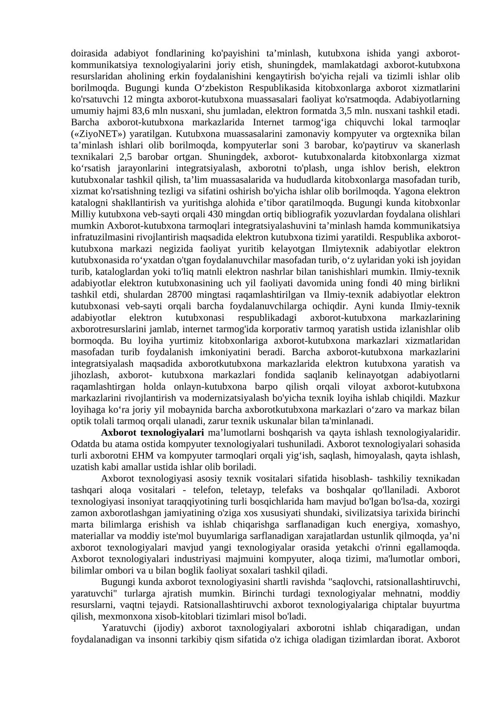 Kutubxona-axborot faoliyatining meyoriy-huquqiy asoslari faniga kirish 2
