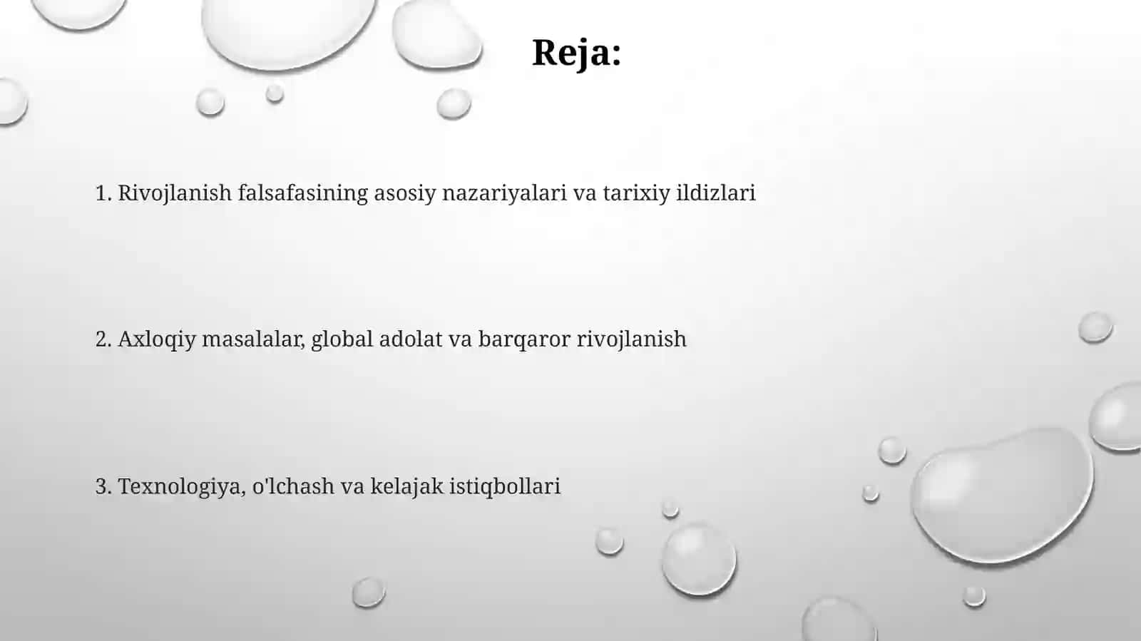 Rivojlanish falsafasi 2
