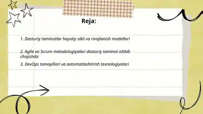 Dasturiy taminotlar hamda ularni ishlash texnologiyasi 2