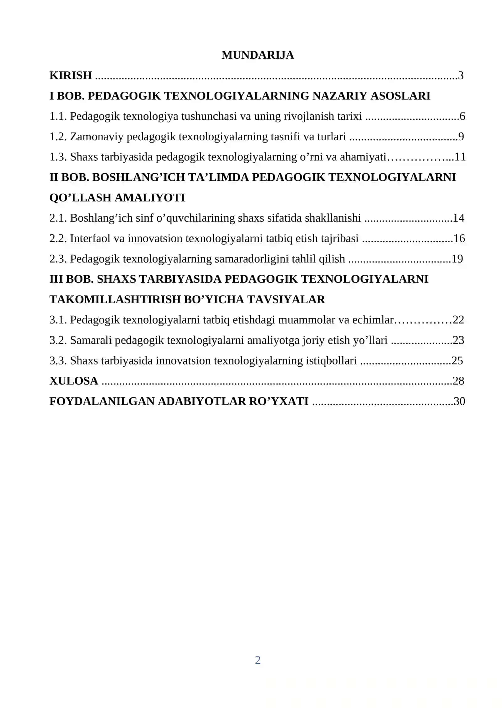 Shaxs tarbiyasida pedagogik texnologiyalaridan foydalanish. 2