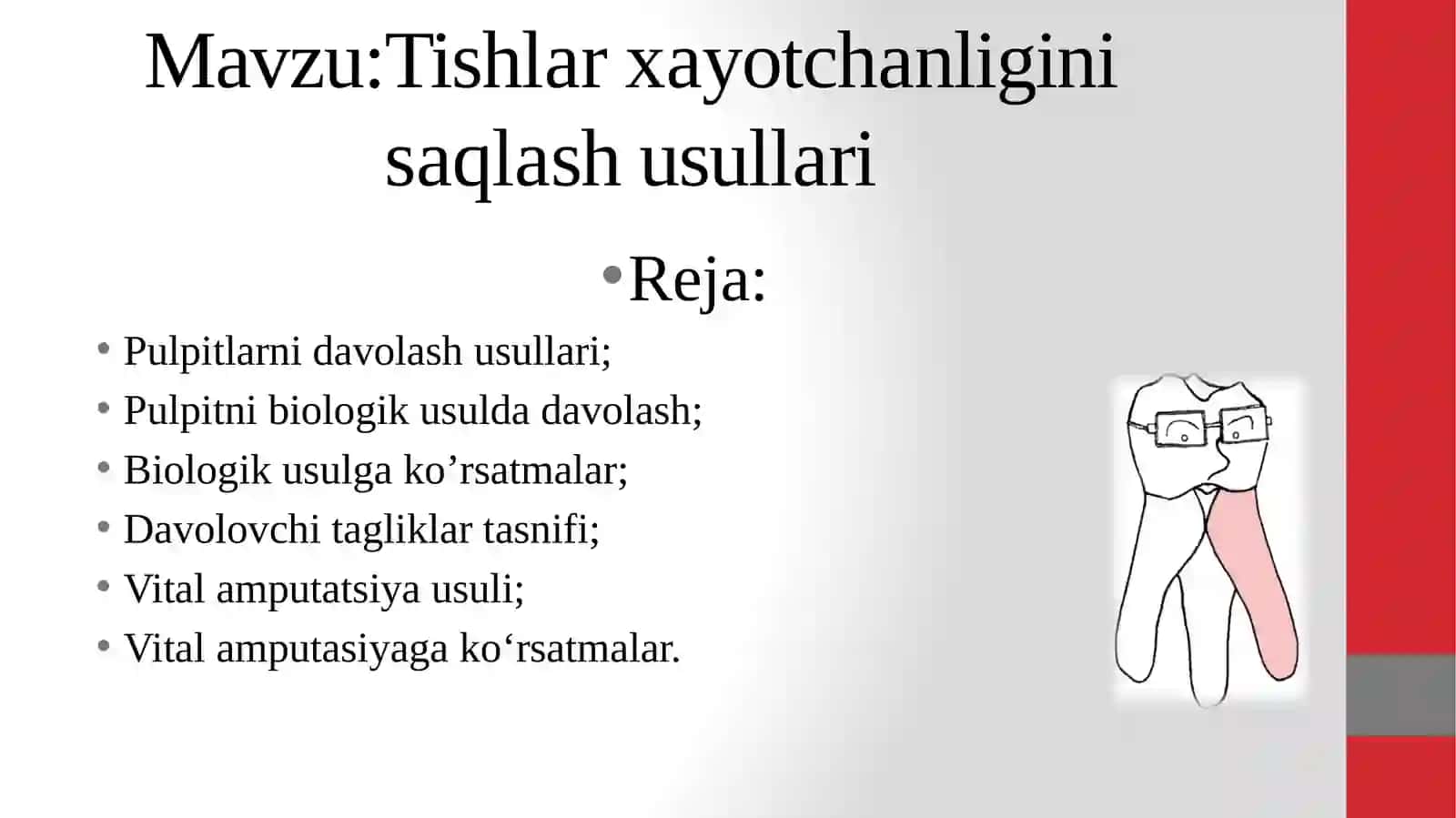Tishlаr xаyotchаnligini sаqlаshu sullаri.Pulpani biologik usulda davolash 2