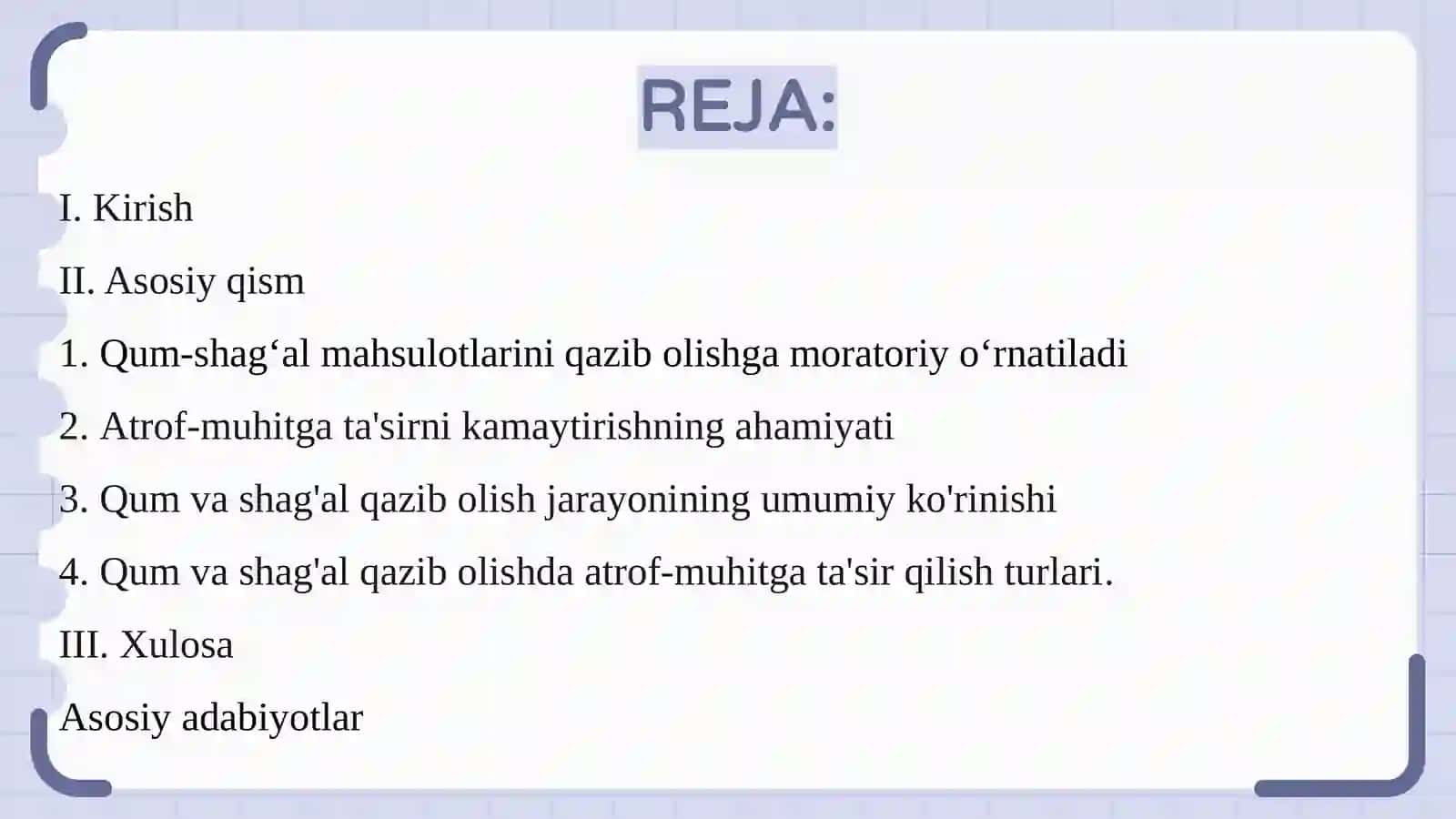 Atrof-muhitga ta'sirni kamaytirish 2