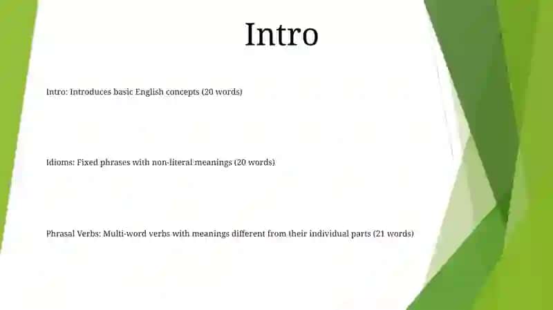 Idioms, Phrasal Verbs, Compounds Words 2