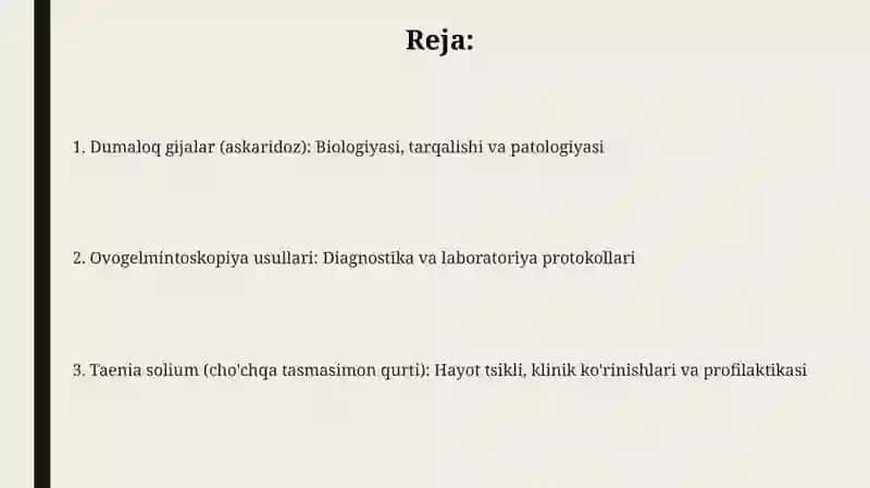 Ovogelmintoskopiya Usullari 2