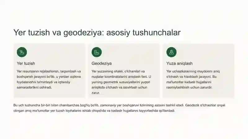 Yer tuzish va yer kadastrida qo'llaniladigan yuza aniqlash usullari 2