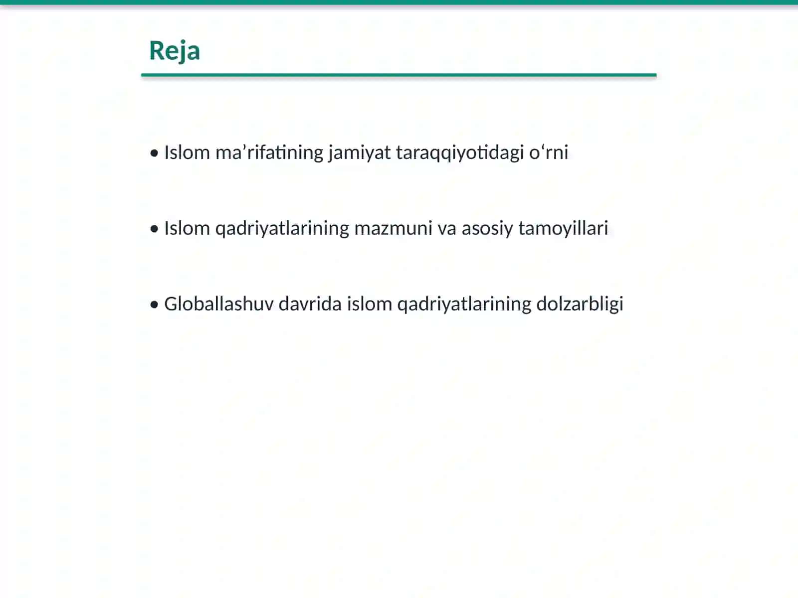 Islom qadriyatlari va maʼrifatining hozirgi davrdagi ahamiyati 2