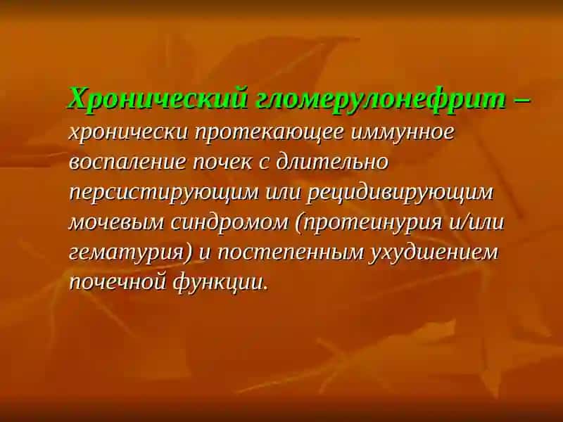 ХРОНИЧЕСКИЙ ГЛОМЕРУЛОНЕФРИТ 2