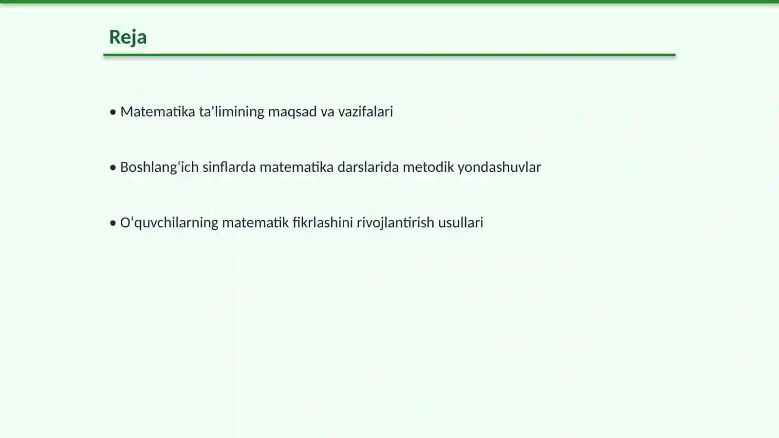 Boshlangʻich sinflarda matematika metodikasini oʻrgatish 2