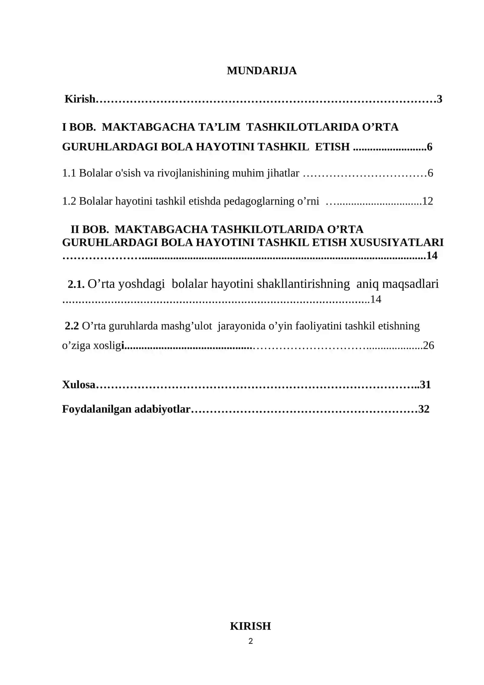 Maktabgacha ta’lim tashkilotlarida o'rta guruhlardagi bola hayotini tashkil etish xususiyatlari 2