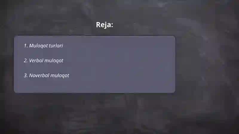 Muloqot psixologiyasi 2