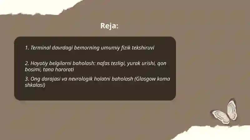 Terminal davrdagi bemorlarning fizik tekshirish 2