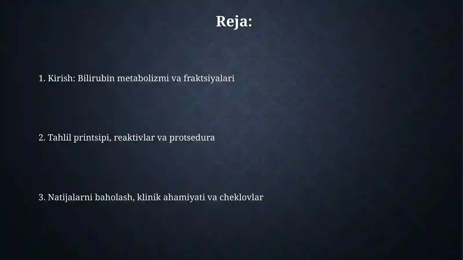 Qondibilirubin miqdori biokimyoviy analizatorlarda aniqlash 2