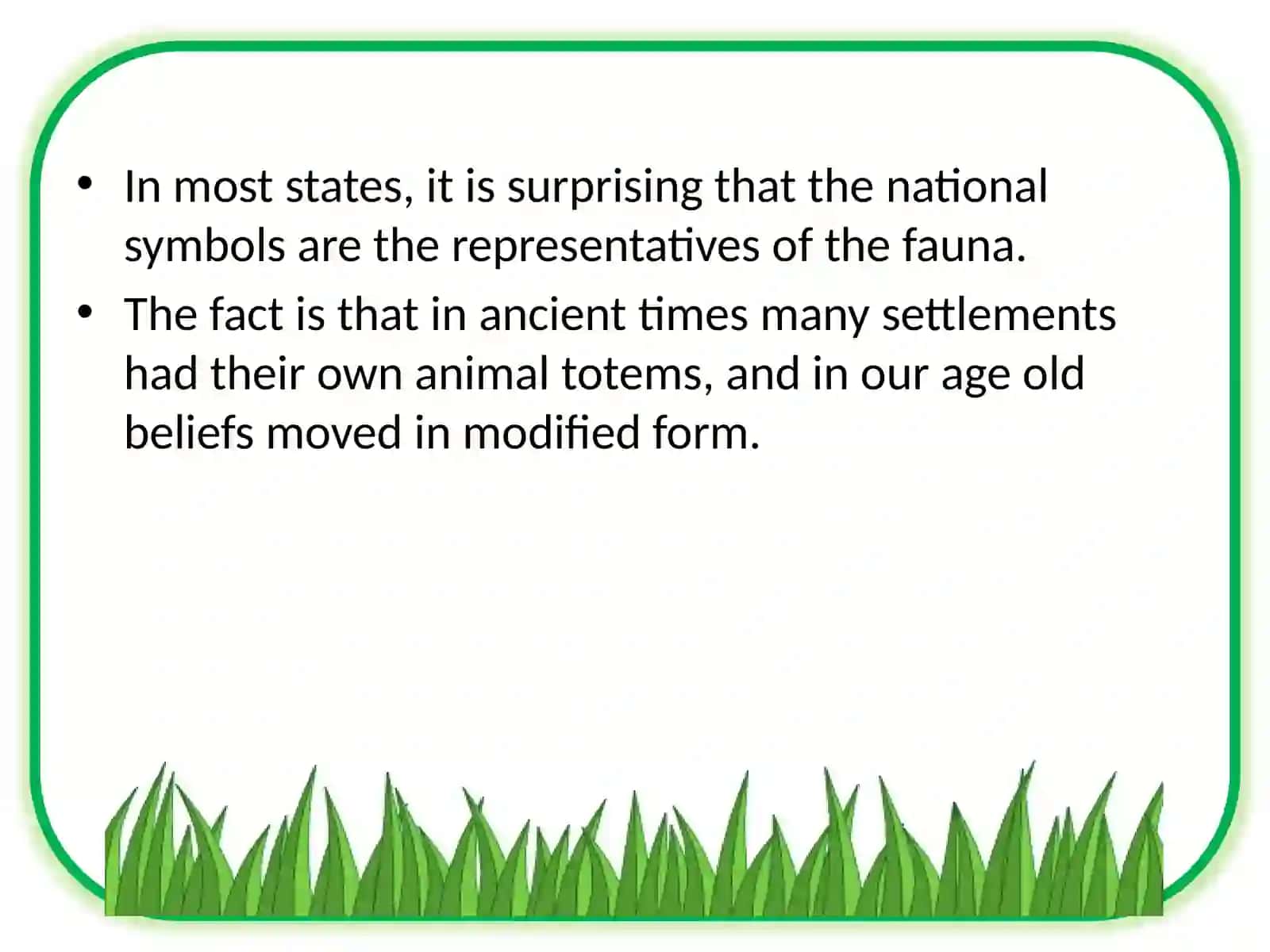 11-sinf Ingliz tili fanidan Animals as national symbols dars taqdimot 2